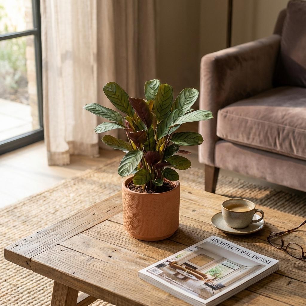 Ctenanthe Amagris - Ø 14 cm - Hoogte: 35 - 40 cm