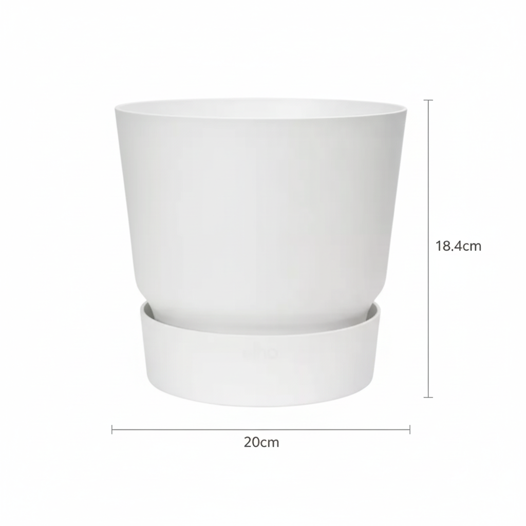 Elho greenville round white - D20cm