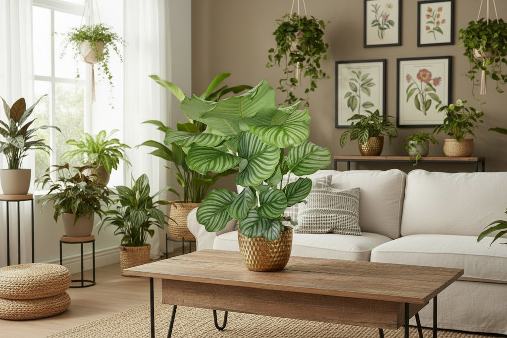 Calathea Orbifolia - Ø 17 cm - Hoogte: 40 - 50cm