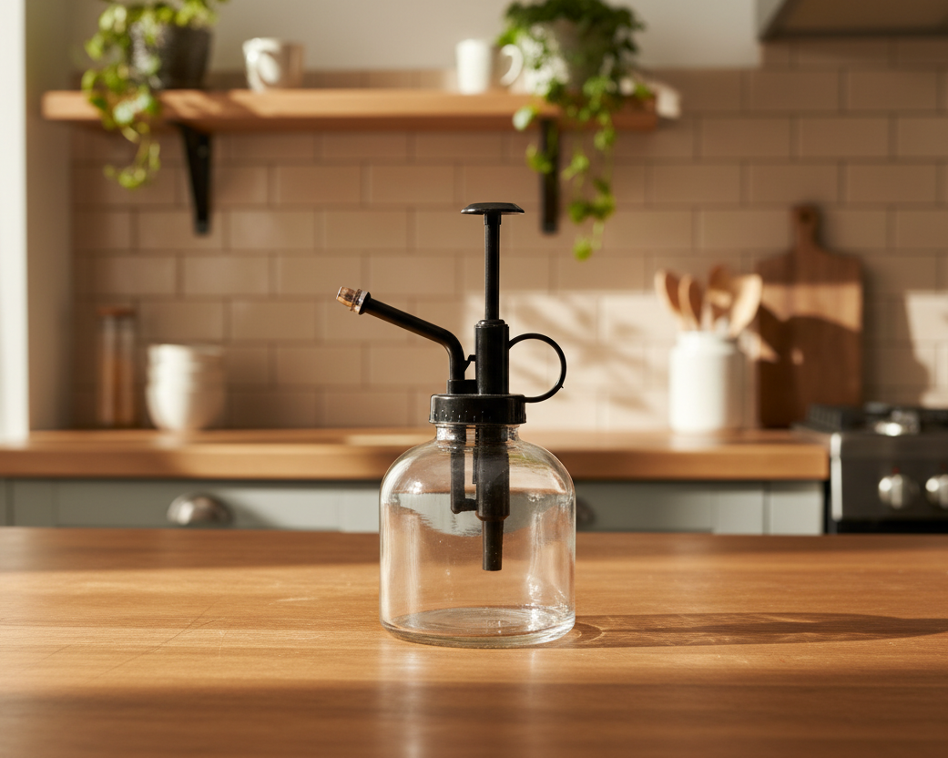 Plantenspuit - Glas helder met zwart - 300 ml