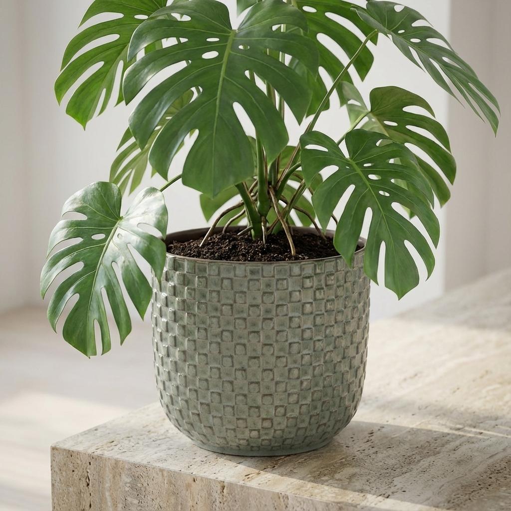 Mini pot relief groen 7 cm hoog!