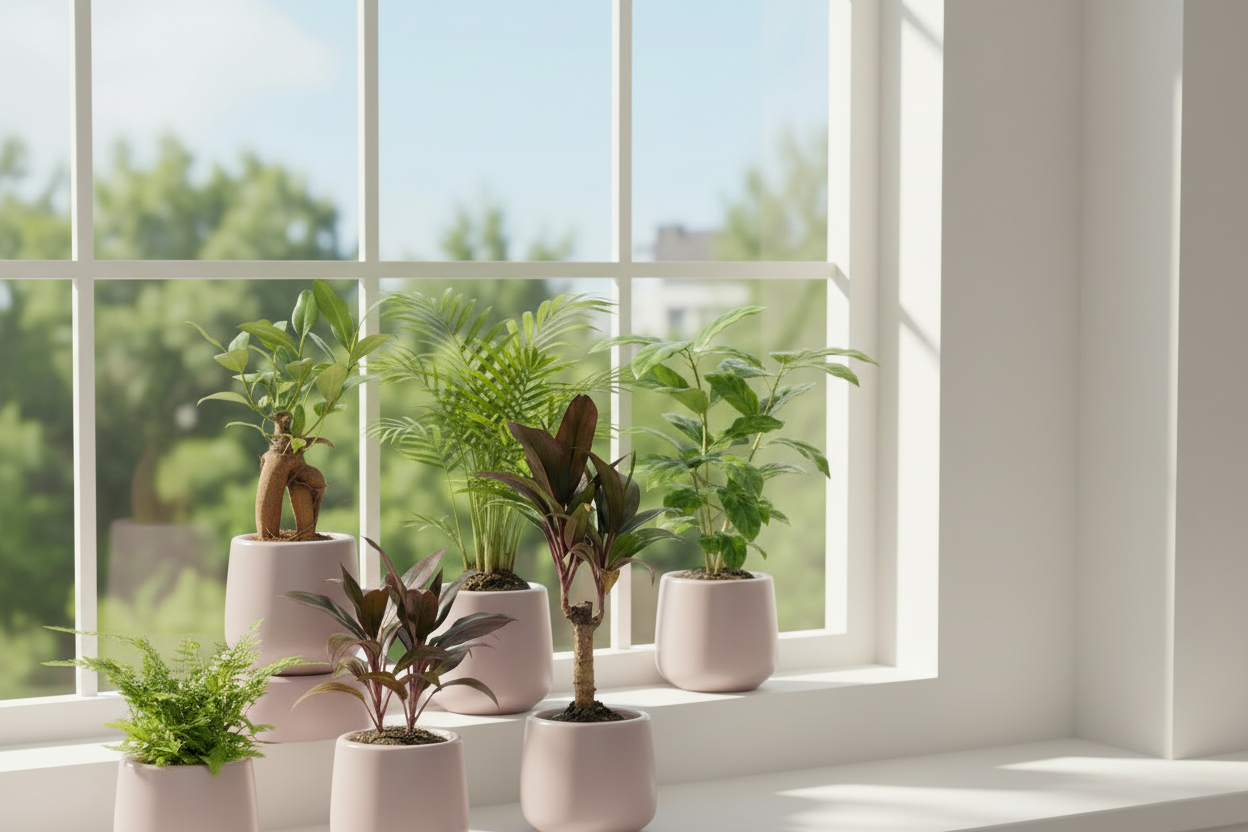 Mini planten set 6 - Inclusief 6x pot Joey grijs mat