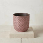 Mini pot relief roze 7cm hoog