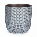 Mini pot relief blauw 7 cm hoog