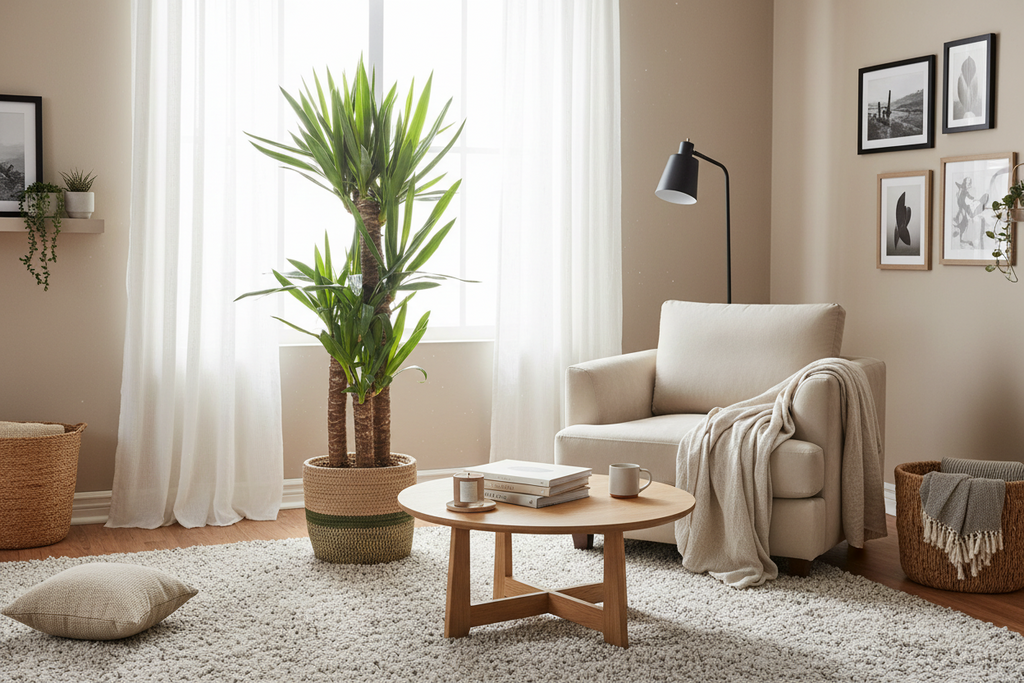 Yucca Elephantipes met mand Ø21cm - ↕90 - 110cm