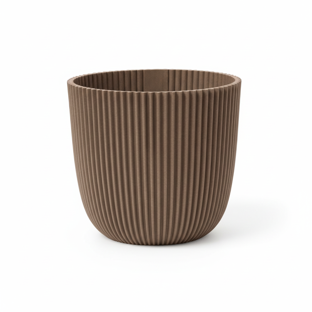 Capi Pot Nature Groove Made With Warm Taupe  - D17cm