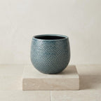 Pot Gabriel rond blauw D14