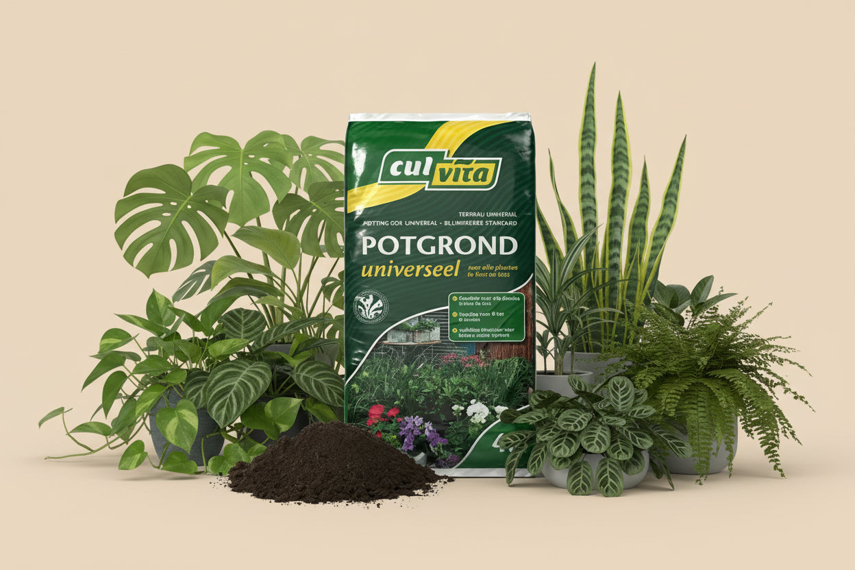 Culvita Universele Potgrond inclusief 2 maanden plantenvoeding - Universele potgrond voor kamerplanten en buitenplanten - 40 liter