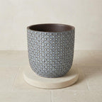 Mini pot relief blauw 7 cm hoog