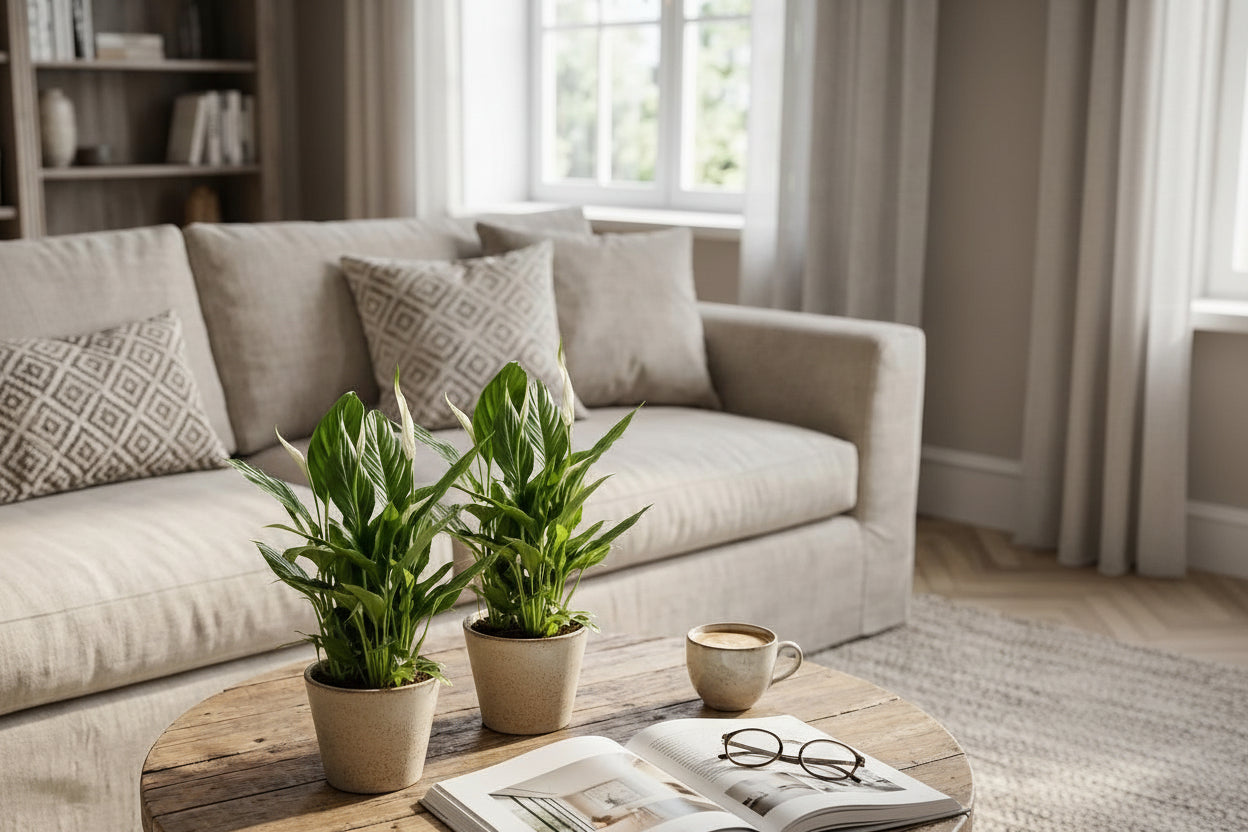 Spathiphyllum Lepelplant - 2 Stuks - Ø 12 cm - Hoogte: 35 - 40 cm