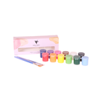 Giftset Creatives | Roze Portugal orchidee + DIY schilderpakket – incl. sierpotten, verf, kwasten & dienblad