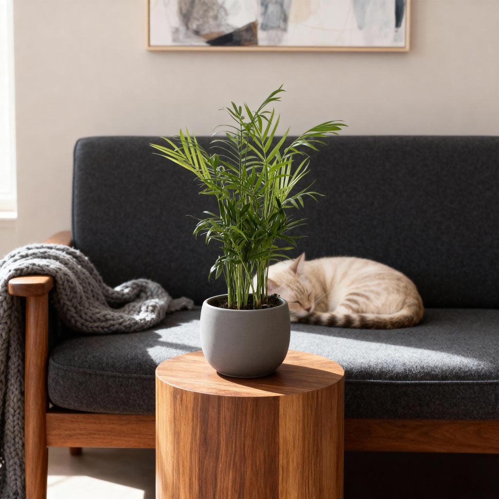 Kamerplant 2 Stuks - Chamaedorea elegans - Goudpalm - Huisdiervriendelijk - Groen - 2 Planten - Pot 12cm - Hoogte 35-40cm