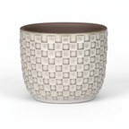 Mini pot relief wit 7cm hoog