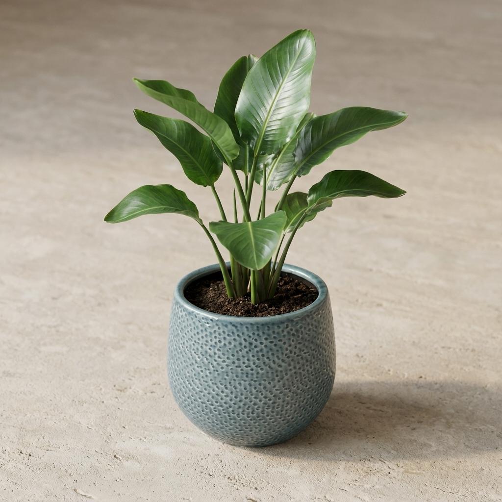 Pot Gabriel rond blauw D14