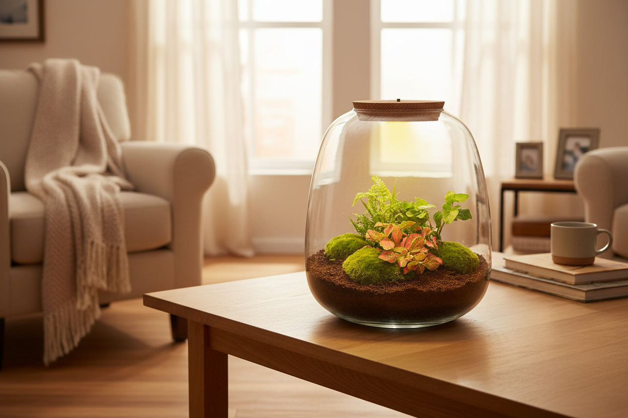 Planten terrarium - Emma - DIY kit - ↑ 25 cm - Ø 23 cm - Hedera Red