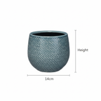 Pot Gabriel rond blauw D14