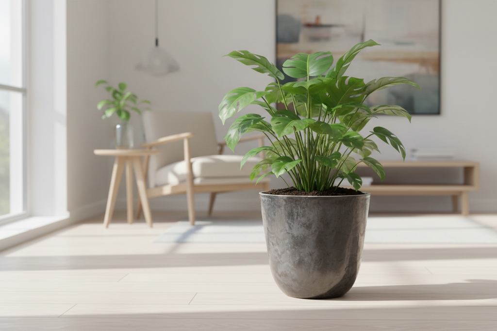 Pot Palermo marble grijs D30 x H28
