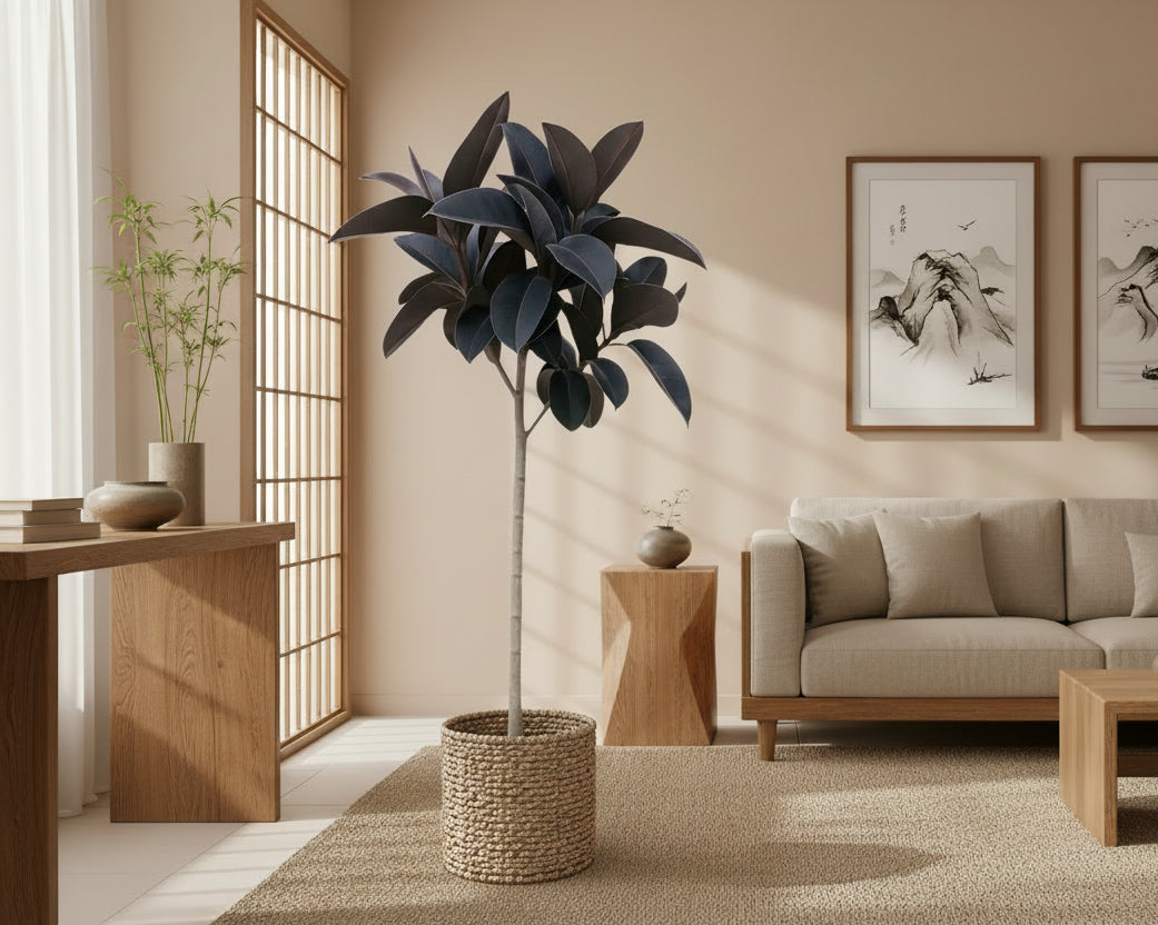 Ficus Elastica Abidjan stam - 130 cm