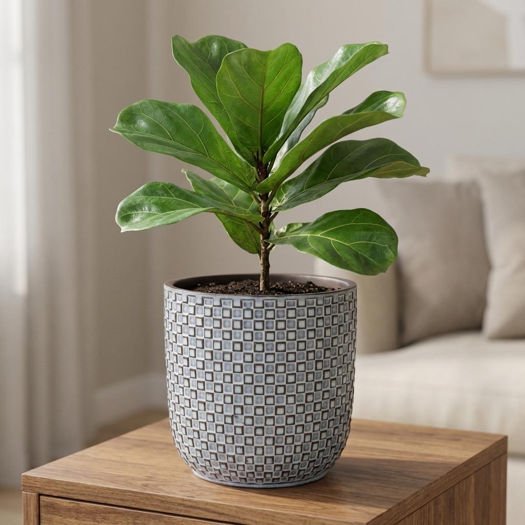 Mini pot relief blauw 7 cm hoog
