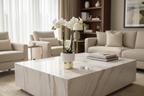 witte Phalaenopsis orchidee - Amabilis + Lush pot - potmaat Ø9cm - 35cm hoog | bloeiende kamerplant - vers van de kweker