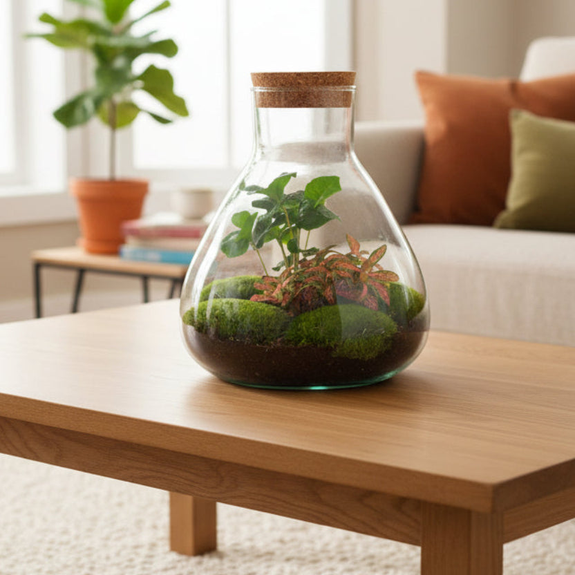 DIY terrarium - Sammie Coffea Red - Ø 22,5 cm ↑ 27 cm - Normal