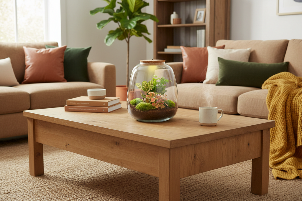 Planten terrarium - Emma - DIY kit - ↑ 25 cm - Ø 23 cm - Coffea Red