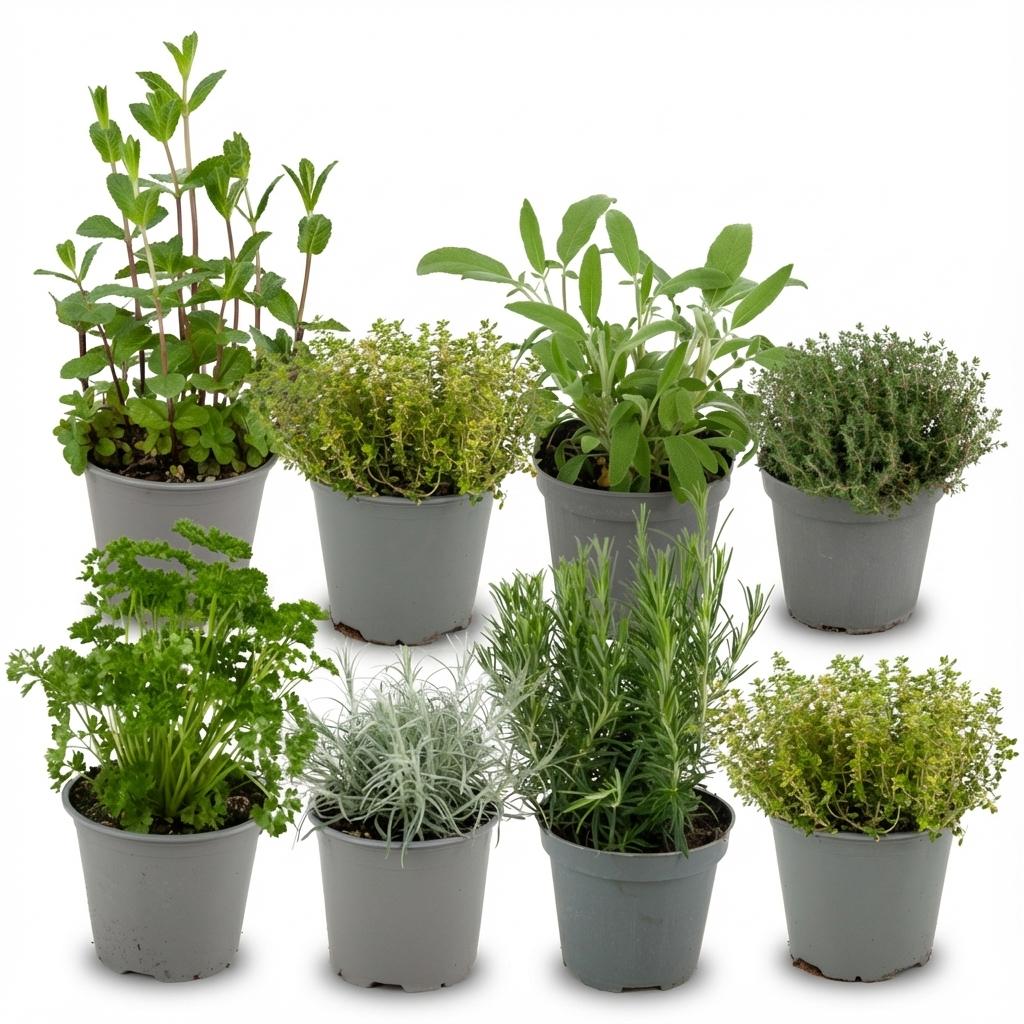 Italiaanse Kruidenmix - 8 Stuks - Ø 12 cm - Hoogte: 12-15 cm
