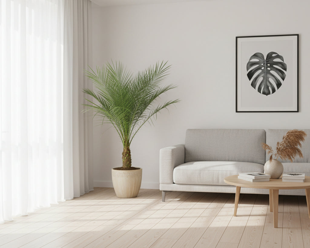 Phoenix Roebelenii palm op stam - 210cm - 200cm