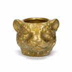 Planter Luipaard D12x9,5cm - Goud - D12x9,5cm