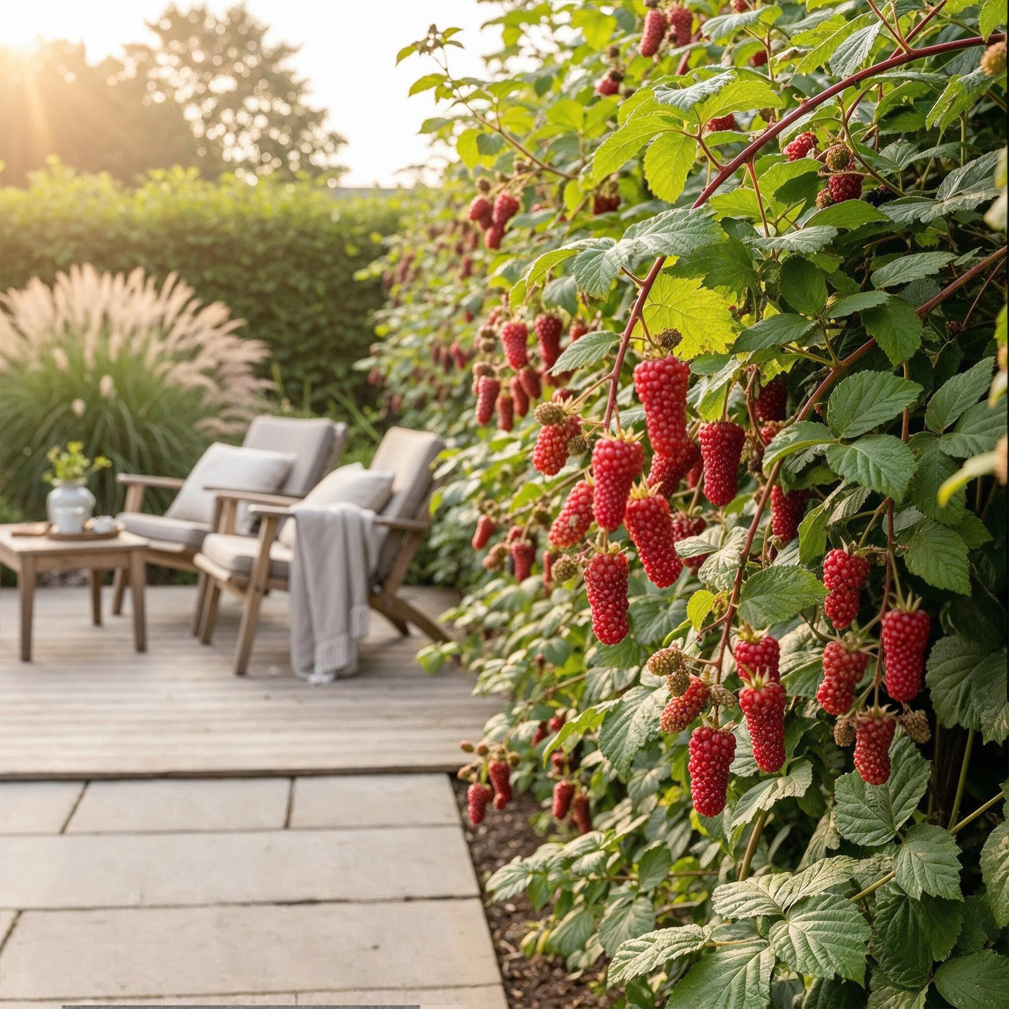 Fruitplanten - 3x Taybes - Rubus Tayberry - Winterhard - 3 Planten - Pot 9 cm - Rode Bes
