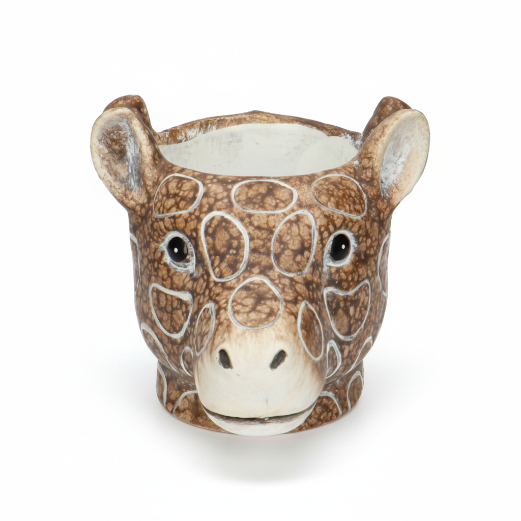 Planter Giraf D11/14x11cm - Bruin - D11/14x11cm