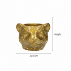 Planter Luipaard D12x9,5cm - Goud - D12x9,5cm