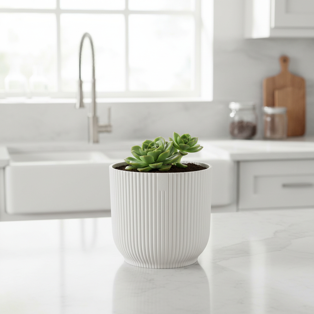 Pot elho Vibes Fold Round wit - D18 x H17