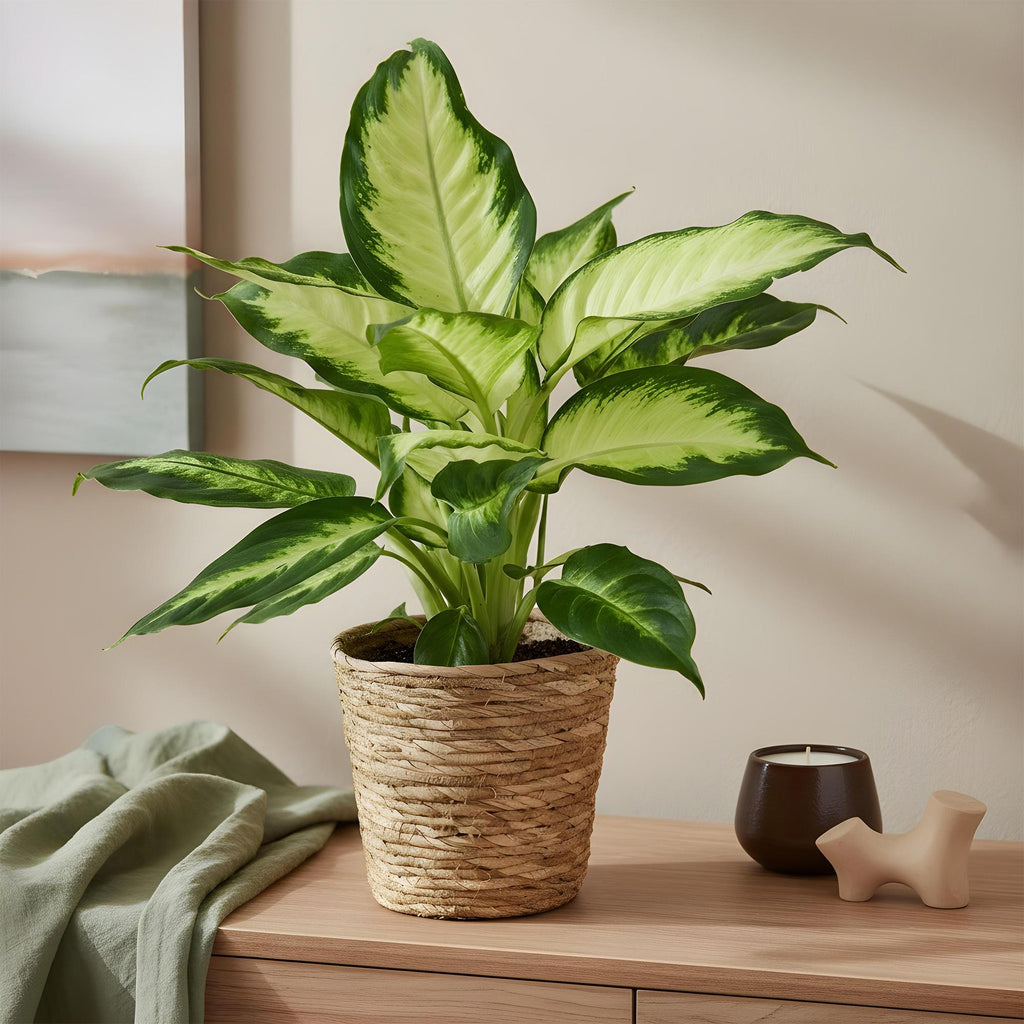 Diefenbachia Camilla - Dieffenbachia - Weinig onderhoud - Groen - 1 Plant - Pot 17cm - Hoogte 45-50cm