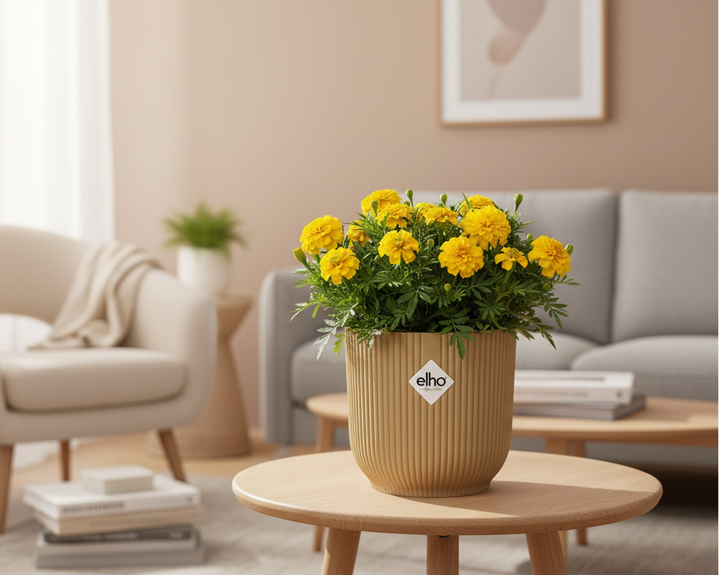 Pot elho Vibes Fold Round geel - D14 x H13