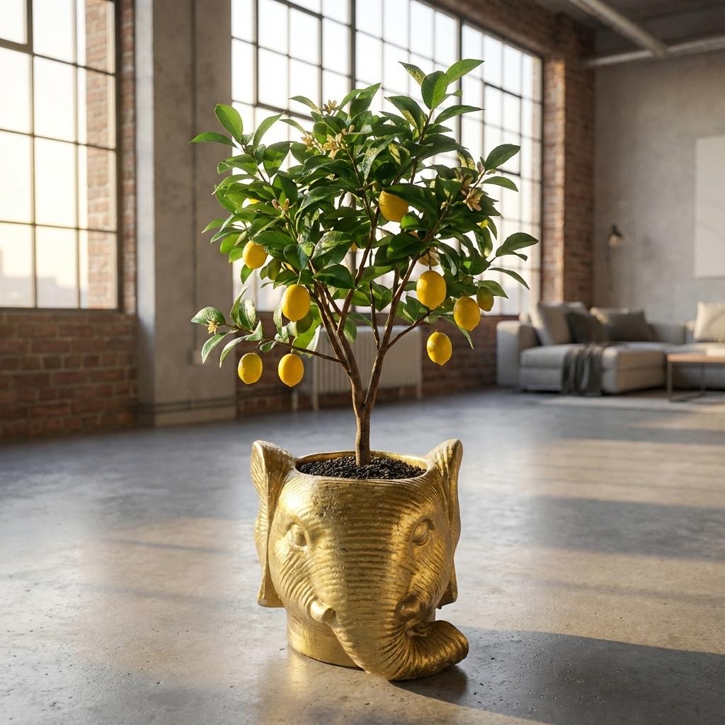 Planter Olifant D11/12x10cm - Goud - D11/12x10cm