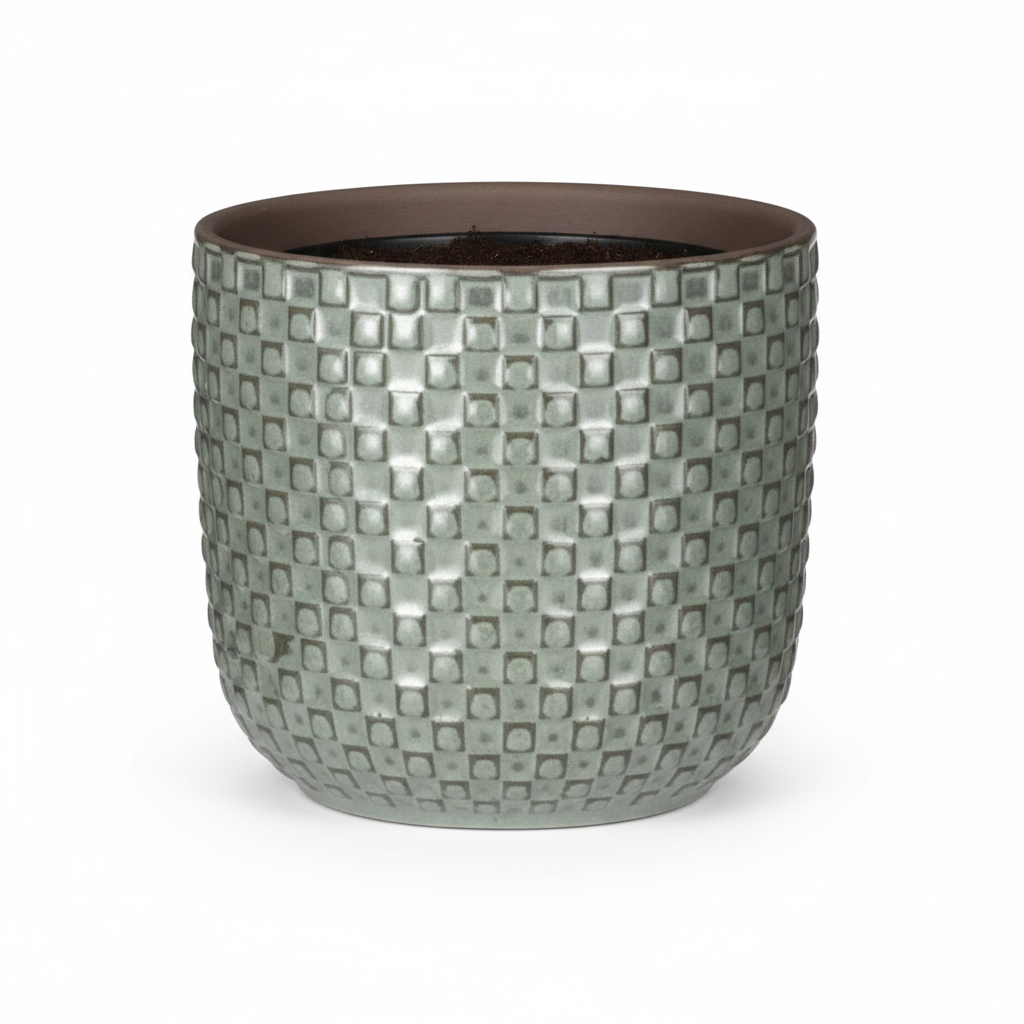Mini pot relief groen 7 cm hoog!