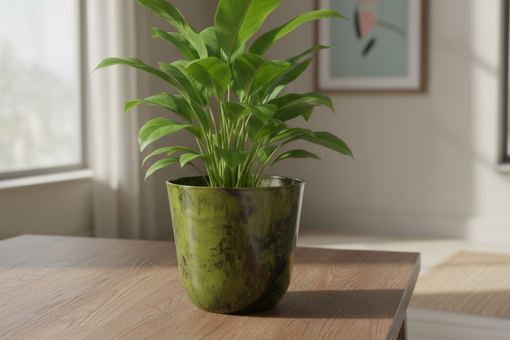 Pot Palermo marble groen D27 x H25