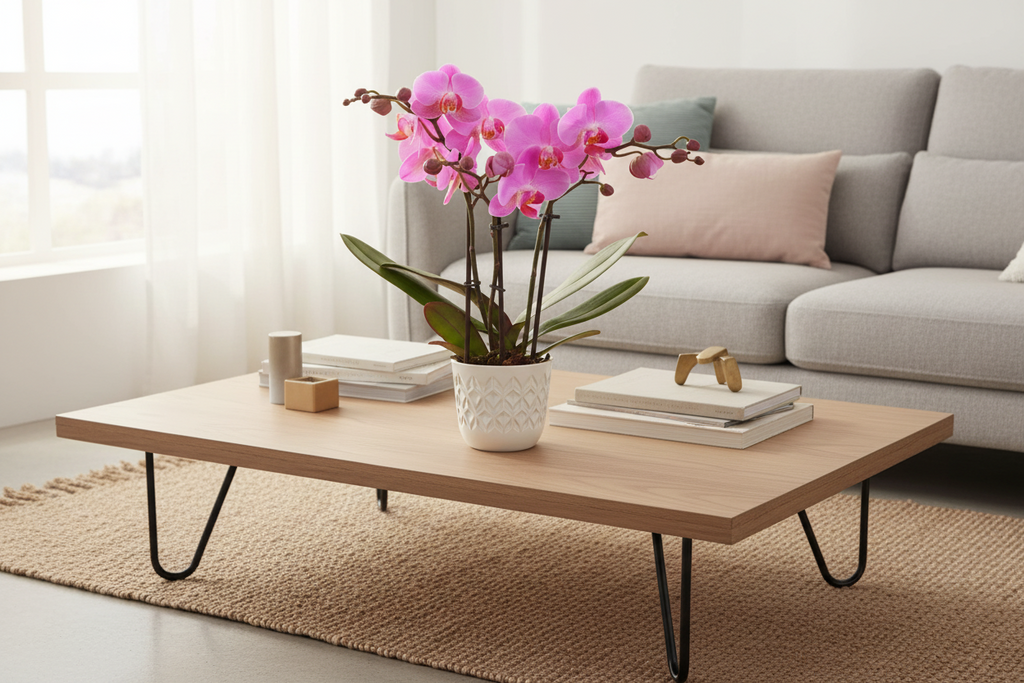 Paars roze phalaenopsis orchidee potmaat Ø9cm | Frederikstad | bloeiende kamerplant - vers van de kweker