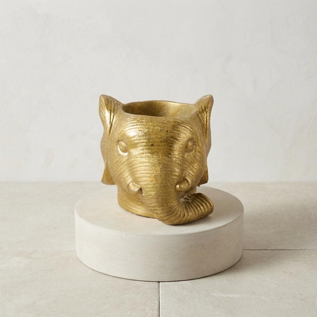 Planter Olifant D11/12x10cm - Goud - D11/12x10cm