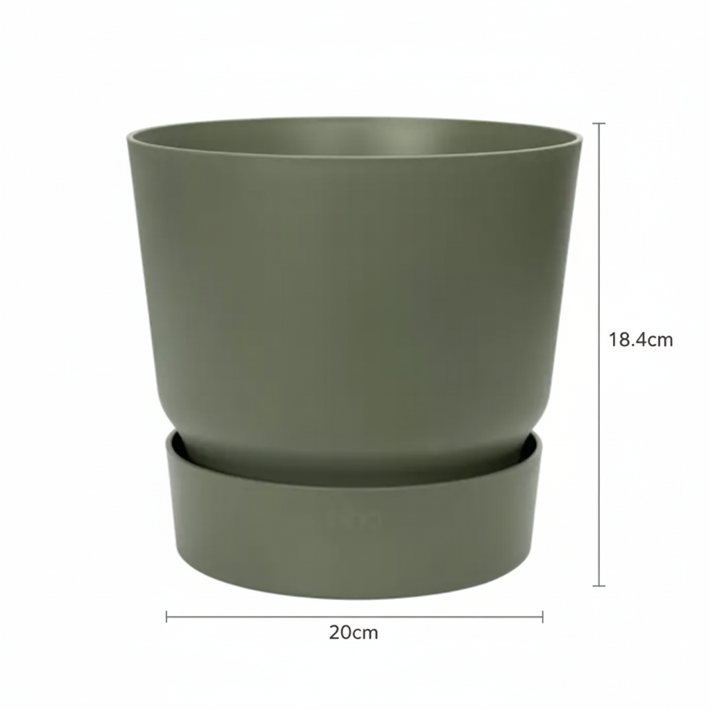 Elho greenville round leaf green - D20cm