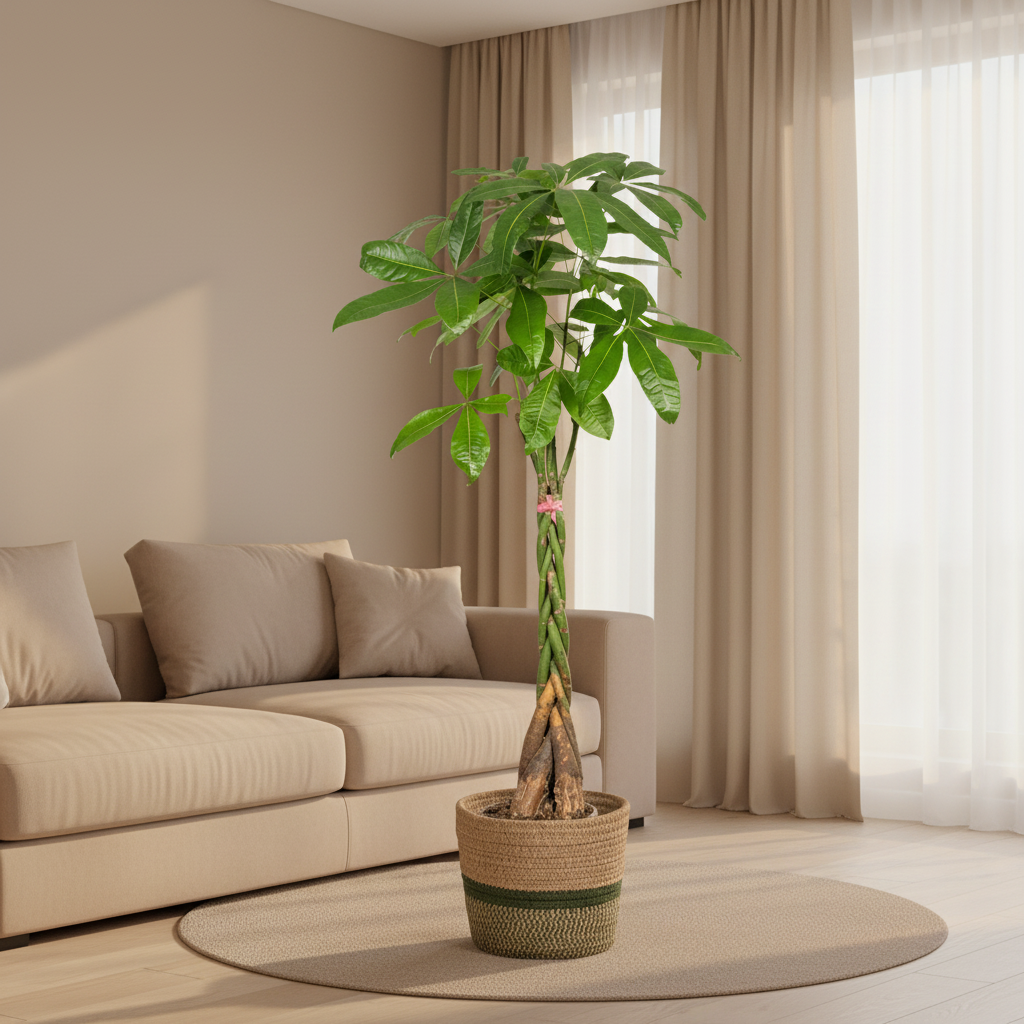 Pachira Aquatica met mand Ø24cm - ↕120 - 140cm